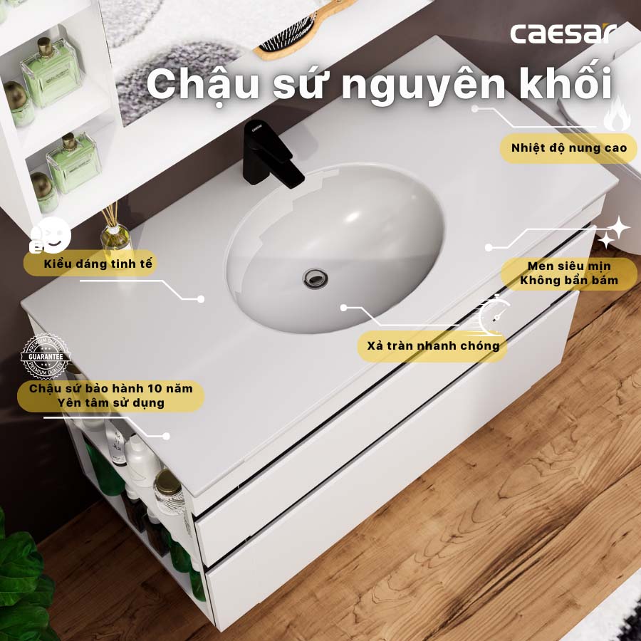 Bộ tủ lavabo Caesar LF5028+EH15028DDLV - 6