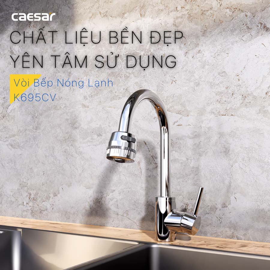 Vòi bếp nóng lạnh Caesar K695CV - 2