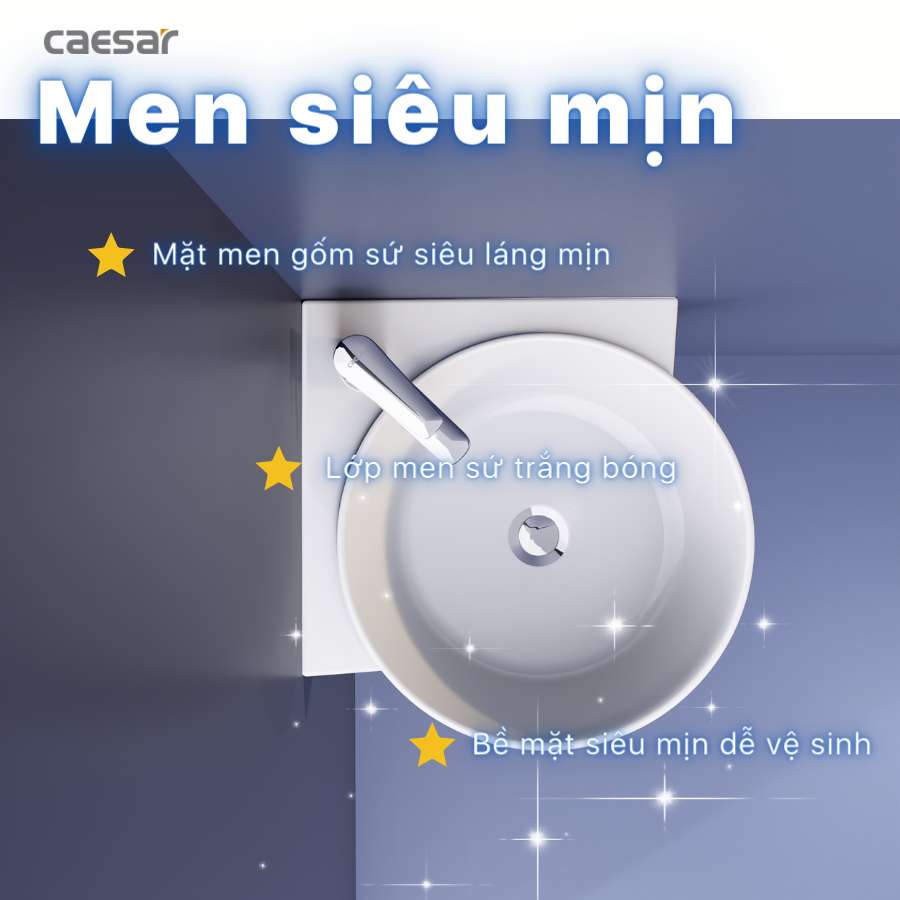 Chậu rửa lavabo treo tường đặt góc Caesar LF5238 - 6