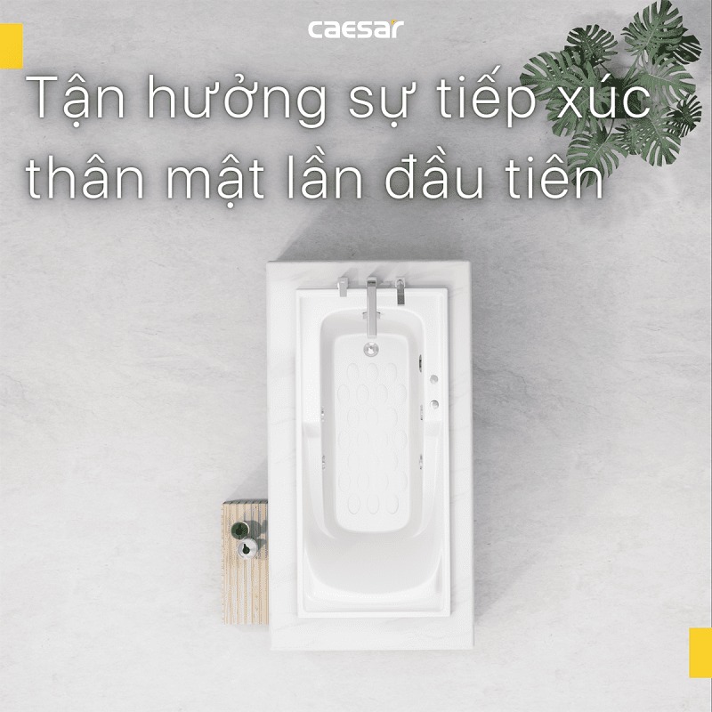 Bồn tắm xây 1m6 massage Caesar MT0460 - 6