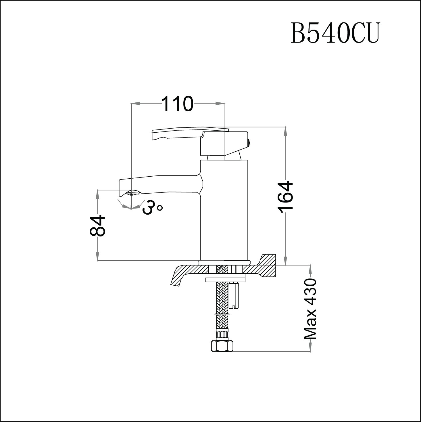 Vòi chậu lavabo nóng lạnh Caesar B540CU - 4