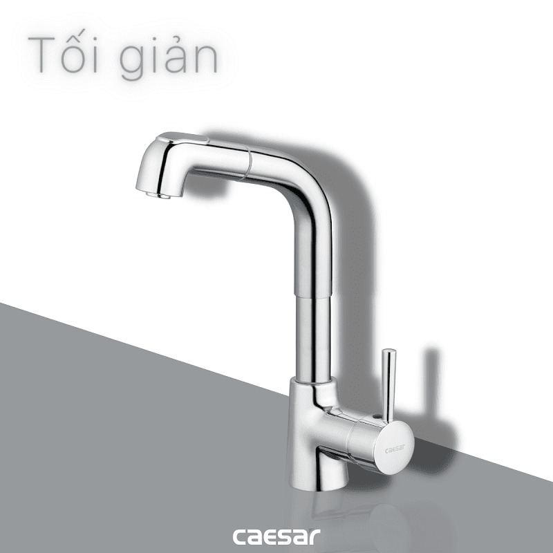 Vòi chậu lavabo dây rút nóng lạnh Caesar B900CU - 22