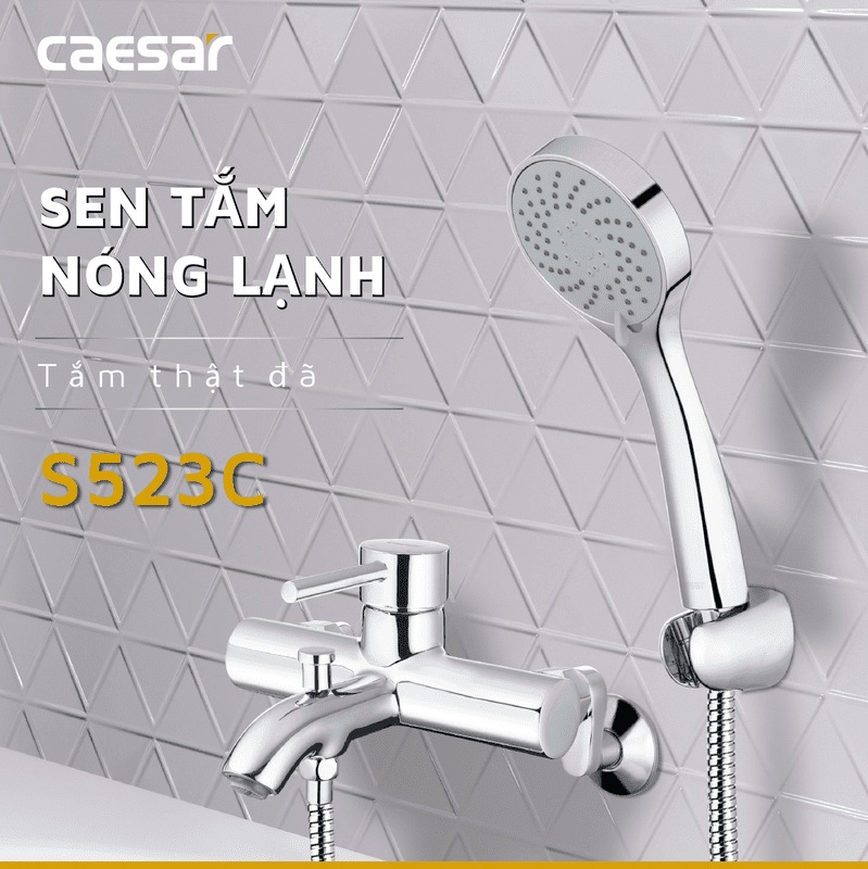Bộ vòi sen tắm nóng lạnh Caesar S523C - 10