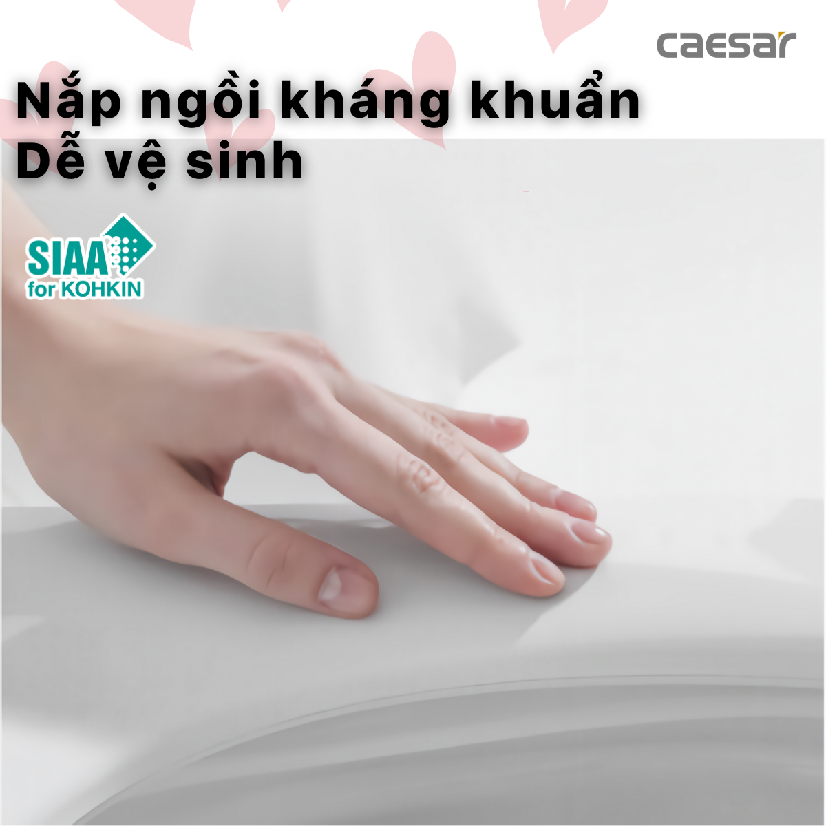 Nắp rửa điện tử Caesar TAF400H (TAF400H-PW) - 15