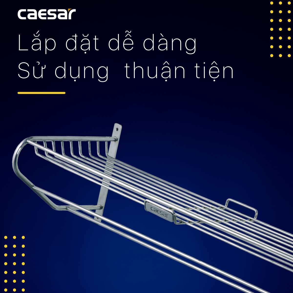 Kệ treo khăn inox Caesar ST827V - 6
