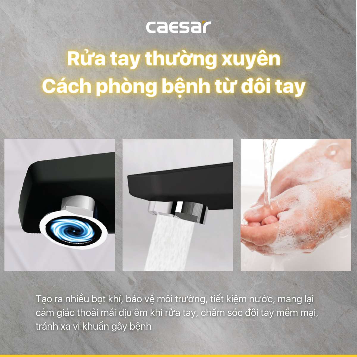 Vòi chậu lavabo nóng lạnh Caesar B390CU / CBU / CGU / CRU / CWU - 26