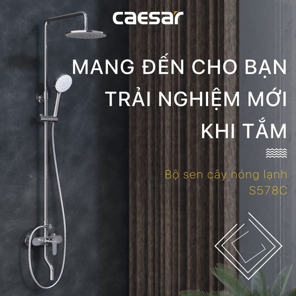 Bộ sen tắm cây nóng lạnh Caesar S578C - 9