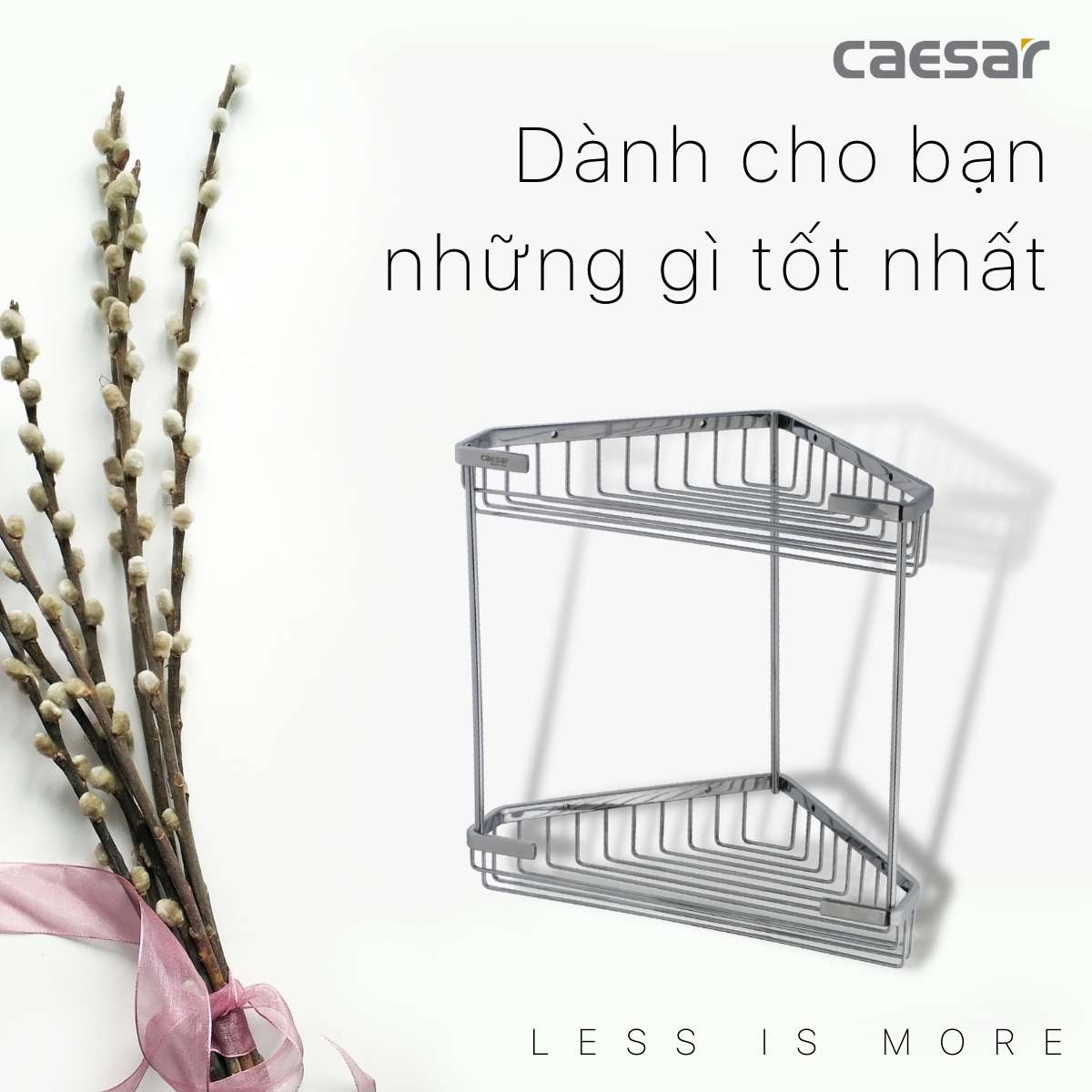 Kệ góc inox 2 tầng Caesar ST849 - 13
