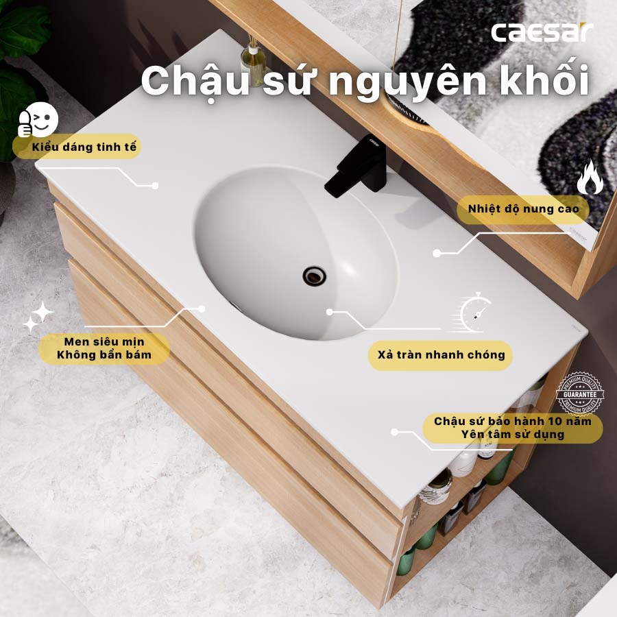 Bộ tủ lavabo Caesar LF5028+EH15028DDRW7V - 6