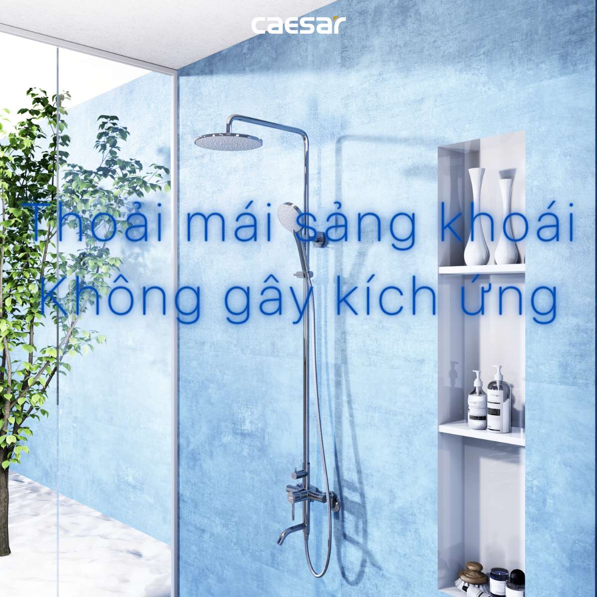 Bộ sen tắm cây nóng lạnh Caesar S1028S - 11