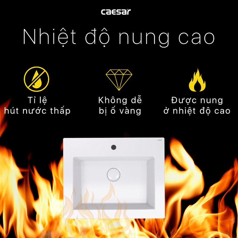 Chậu lavabo dương vành Caesar LF5017 - 12