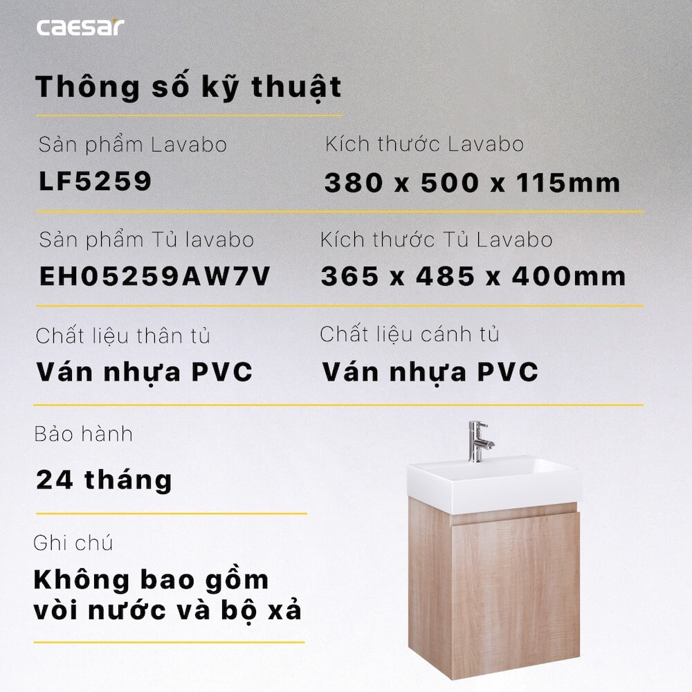 Tủ lavabo Caesar EH05259AW7V - 14