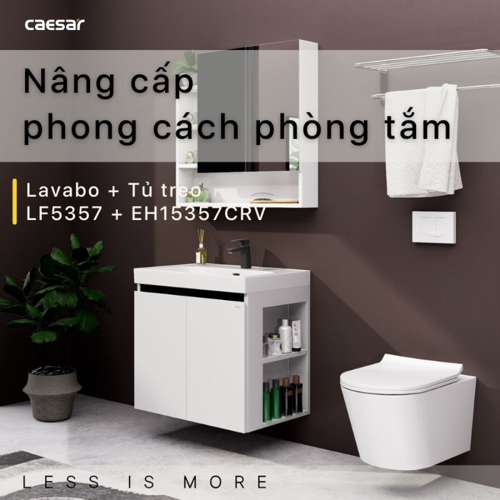 Bộ tủ lavabo Caesar LF5357+EH15357CRV - 3