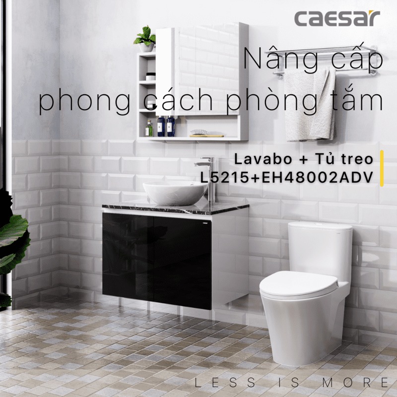 Bộ tủ lavabo Caesar L5215+EH48002ADV - 2