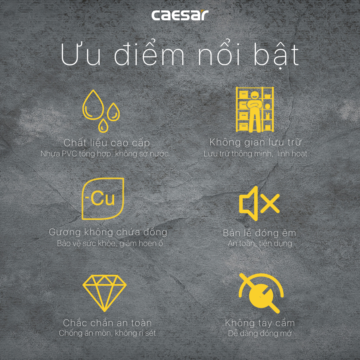 Tủ gương Caesar EM0145V - 3