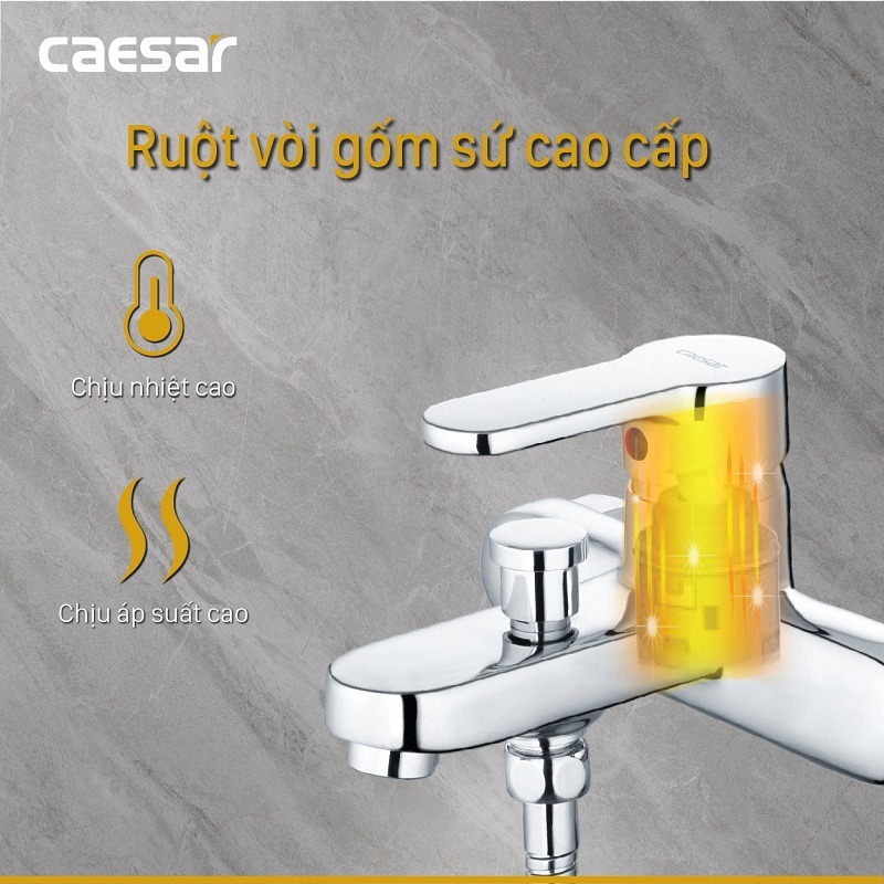 Bộ vòi sen tắm nóng lạnh Caesar S573C - 17