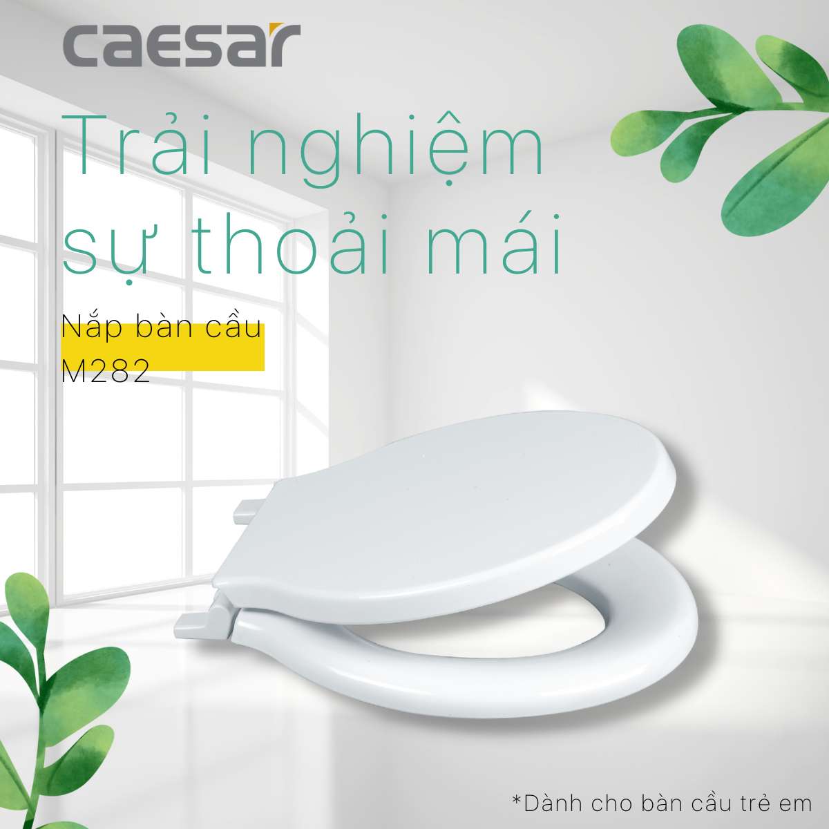 Nắp bồn cầu thường Caesar M282 - 2