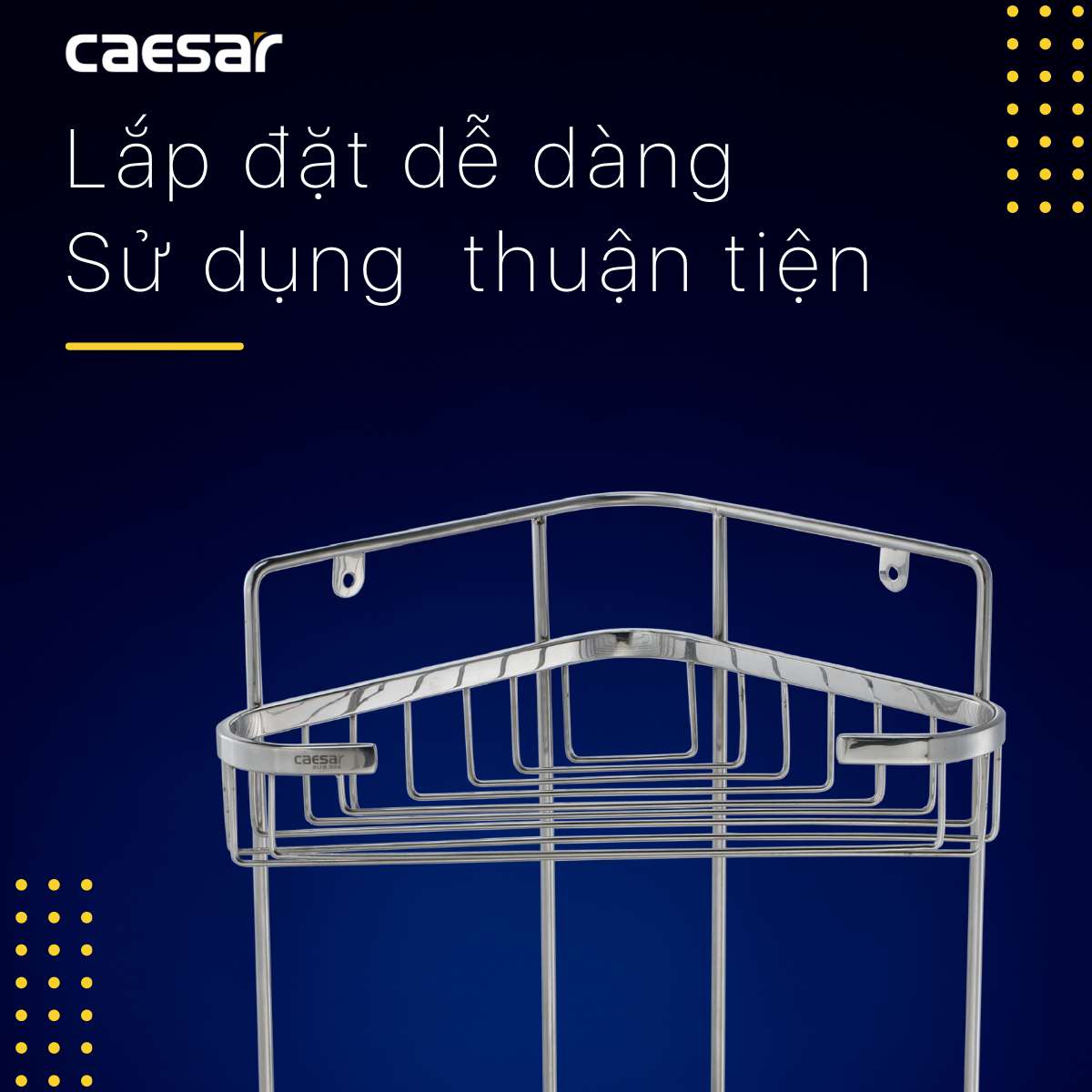 Kệ góc inox 2 tầng Caesar ST810V - 11