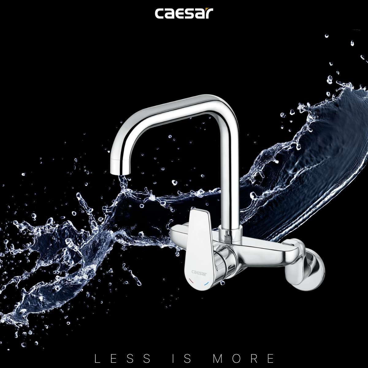 Vòi bếp nóng lạnh gắn tường Caesar K535C - 18