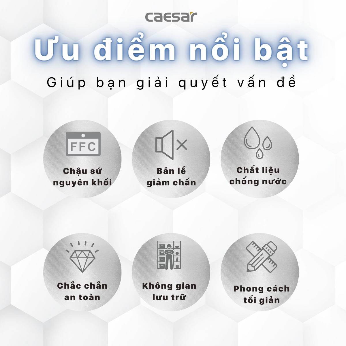 Bộ tủ lavabo Caesar LF5380+EH05380AV - 5
