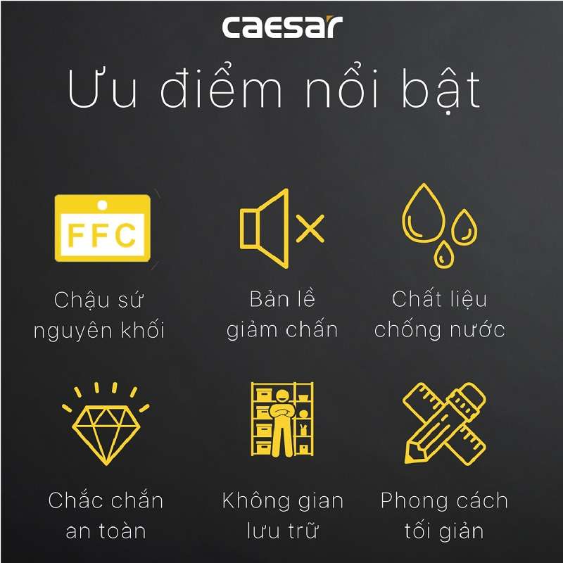 Bộ tủ lavabo Caesar LF5255+EH05255ATGV - 10