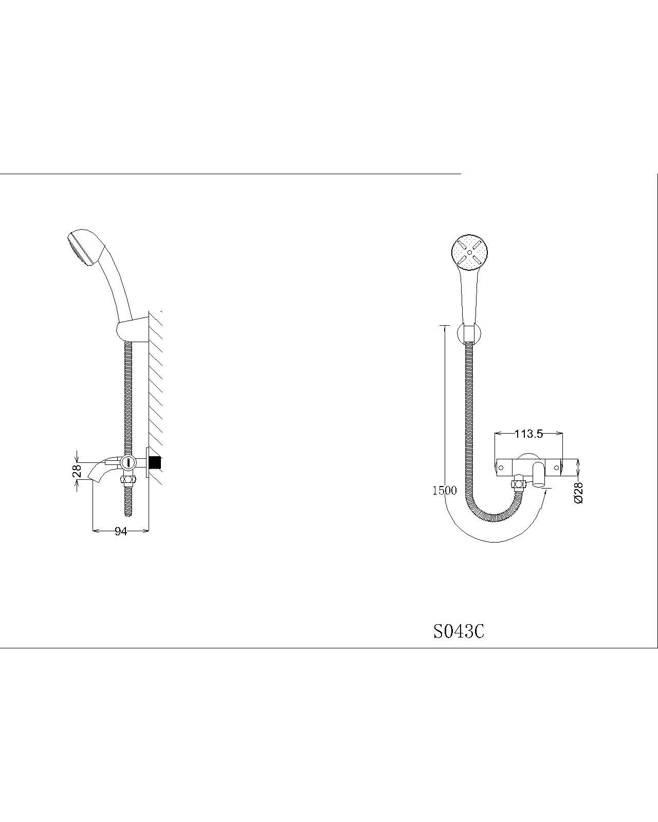 Bộ vòi sen tắm lạnh Caesar S043C (Tay sen tắm xi) - 19