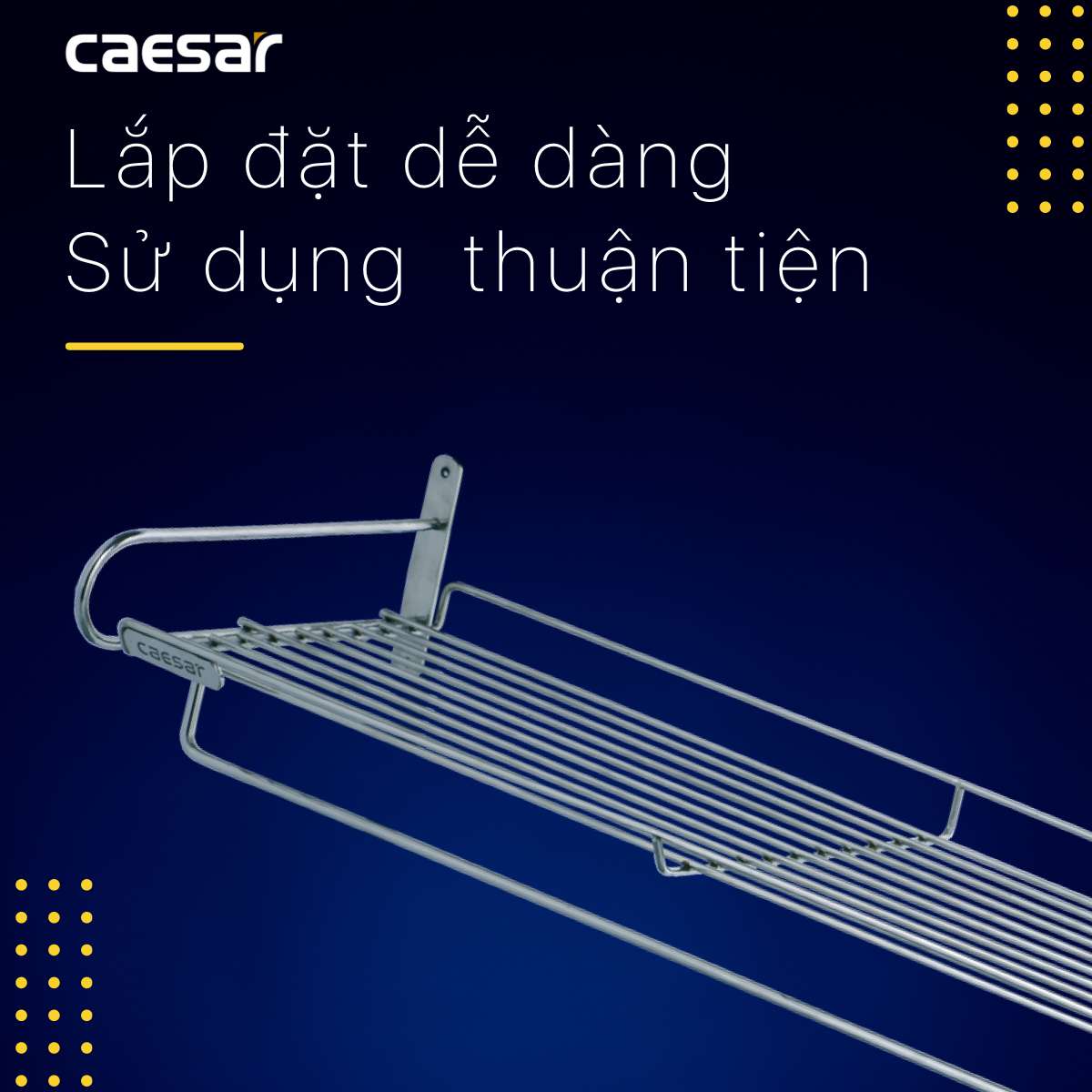 Kệ treo khăn inox Caesar ST834V - 6