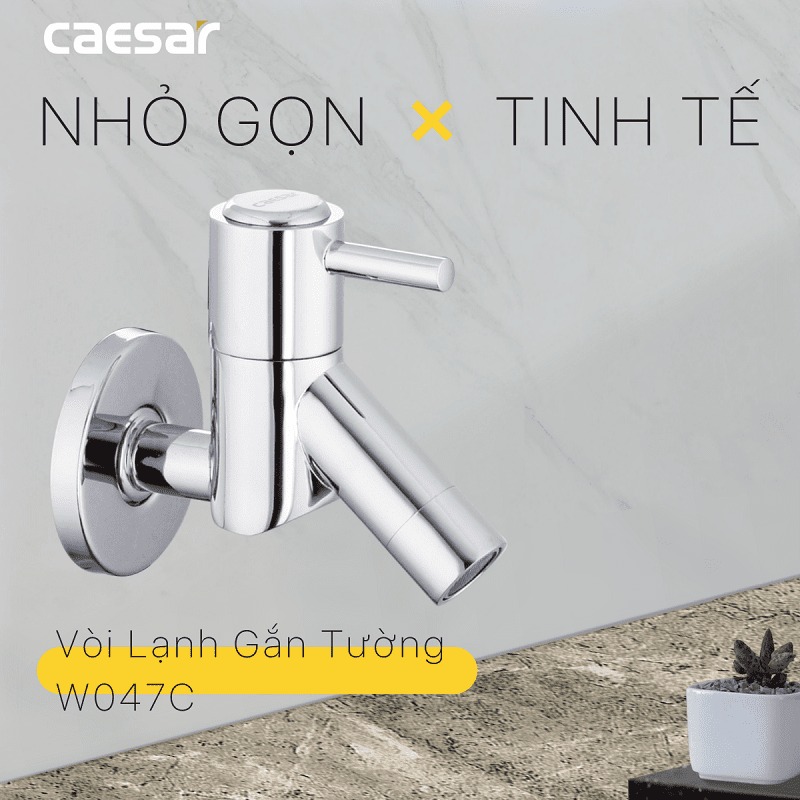 Vòi nước lạnh gắn tường Caesar W047C - 10