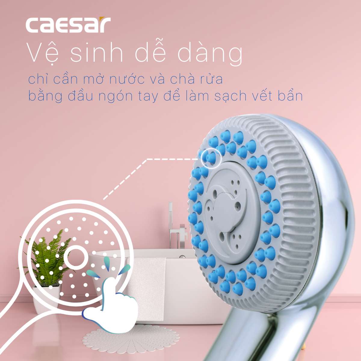 Tay sen tắm 2 chế độ Caesar SH221 - 7