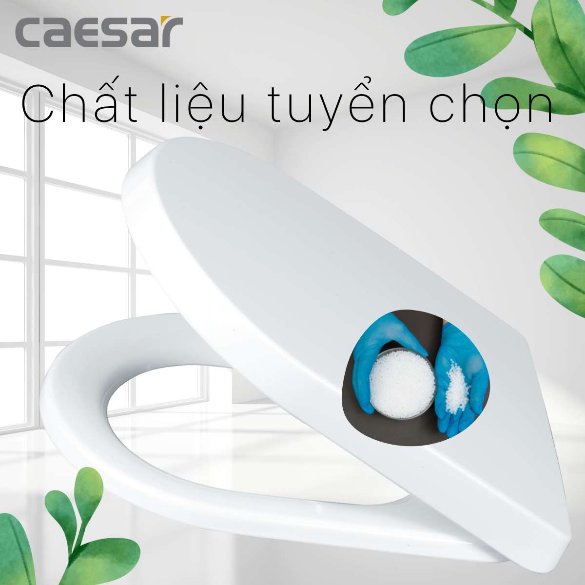 Nắp bồn cầu đóng êm Caesar M243 - 6