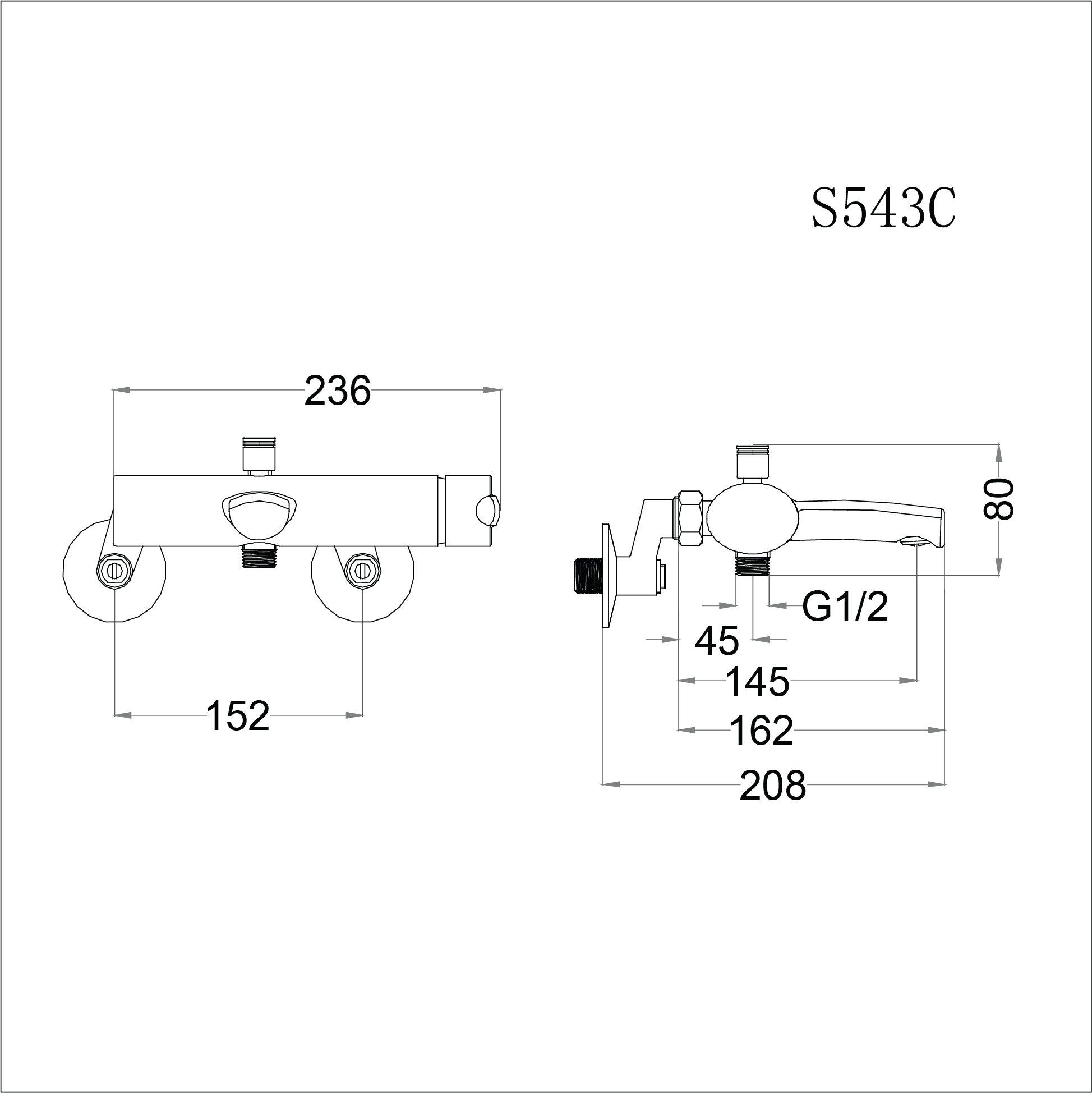 Bộ vòi sen tắm nóng lạnh Caesar S543C - 9