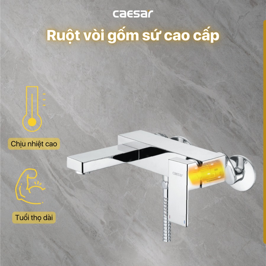 Bộ vòi sen tắm nóng lạnh Caesar S843C - 16