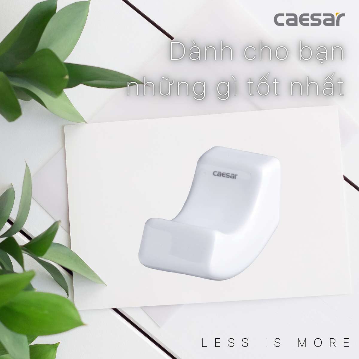 Móc áo đơn bằng sứ Caesar Q947 - 10