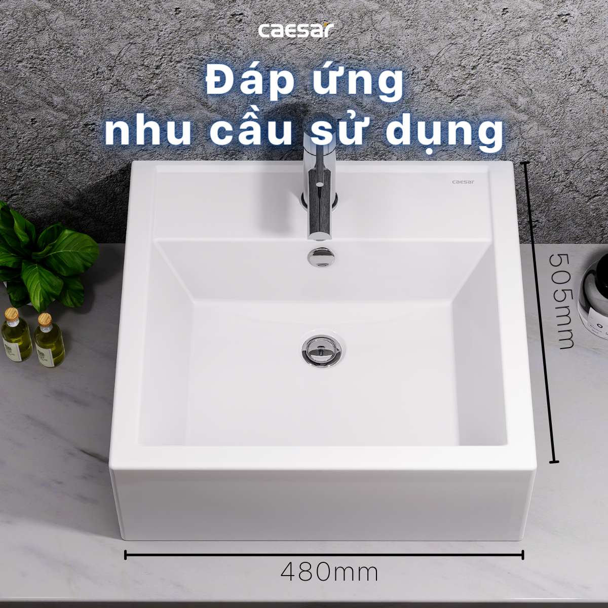 Chậu lavabo đặt bàn Caesar LF5236 - 16