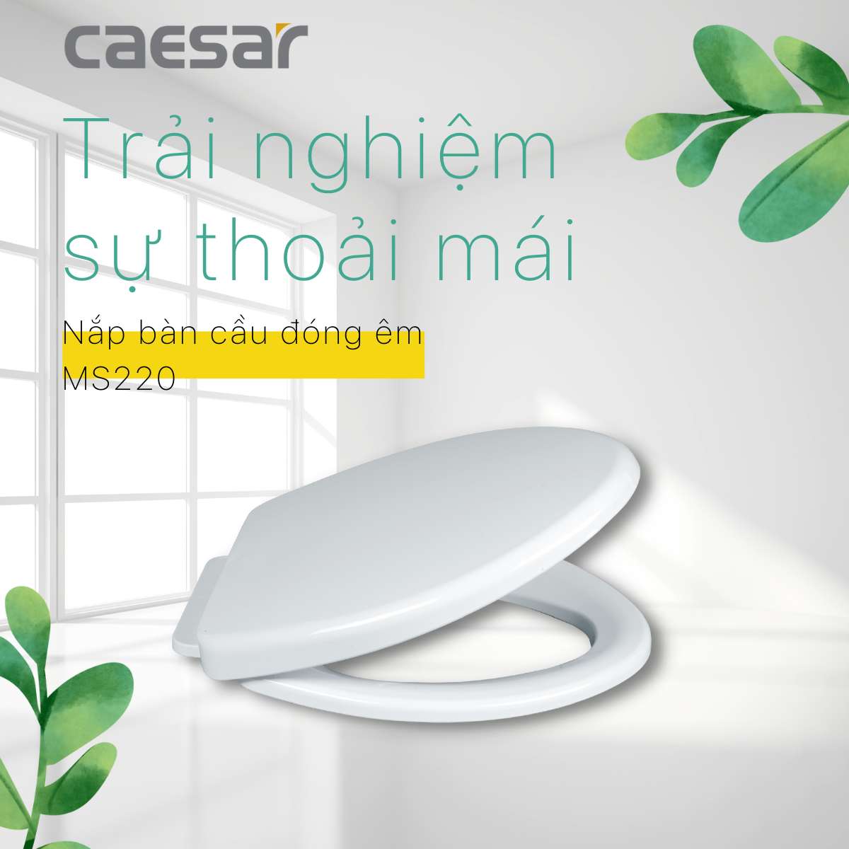 Nắp bồn cầu đóng êm Caesar MS220 - 2