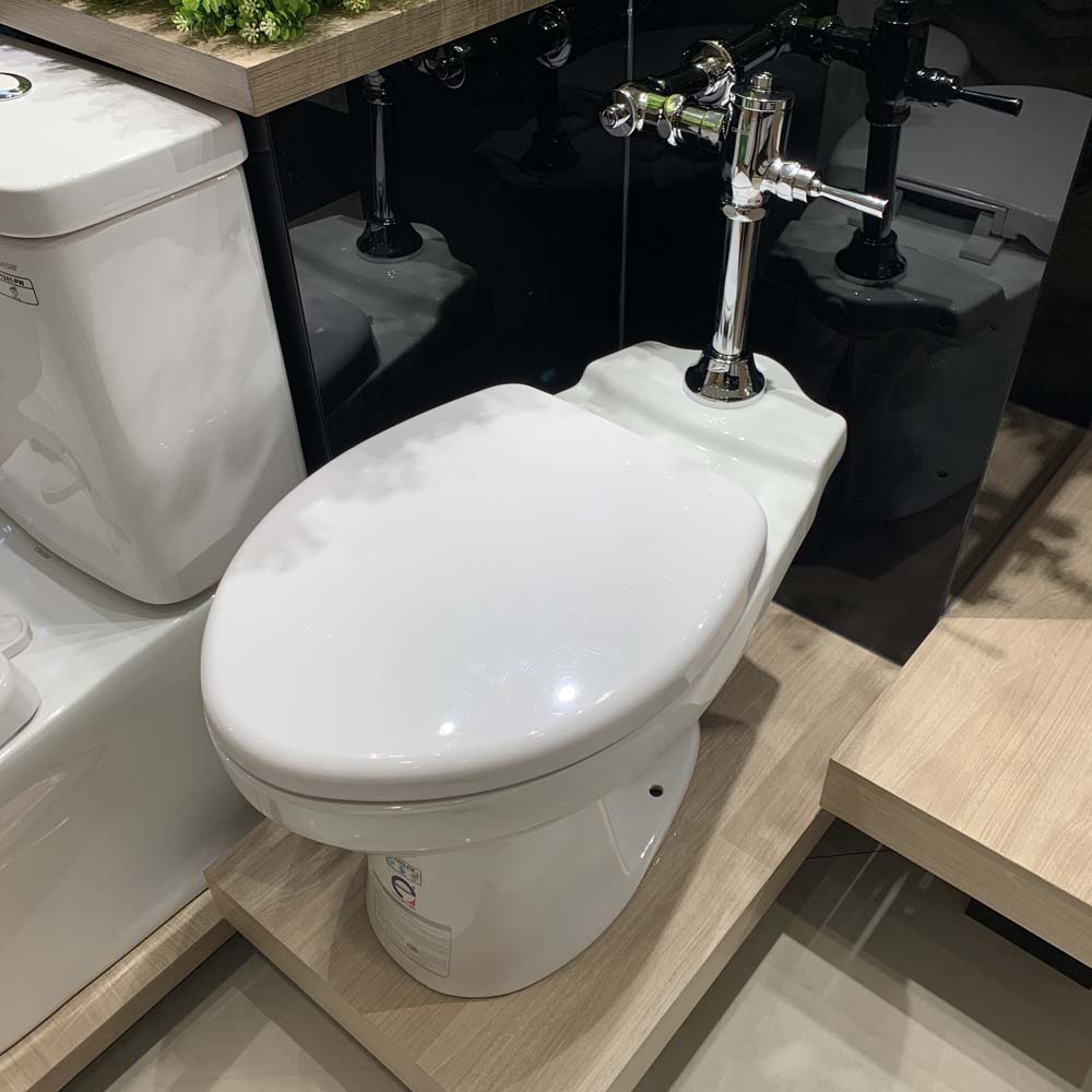 Bồn cầu đặt sàn Caesar CP1333 nắp thường (van xả trực tiếp) - 2