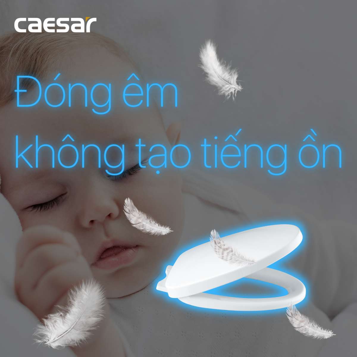 Nắp bồn cầu đóng êm Caesar M256 - 7