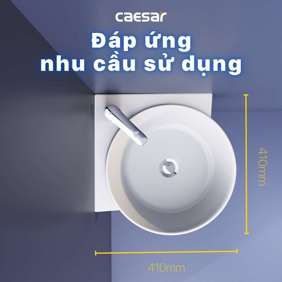 Chậu rửa lavabo treo tường đặt góc Caesar LF5238 - 9