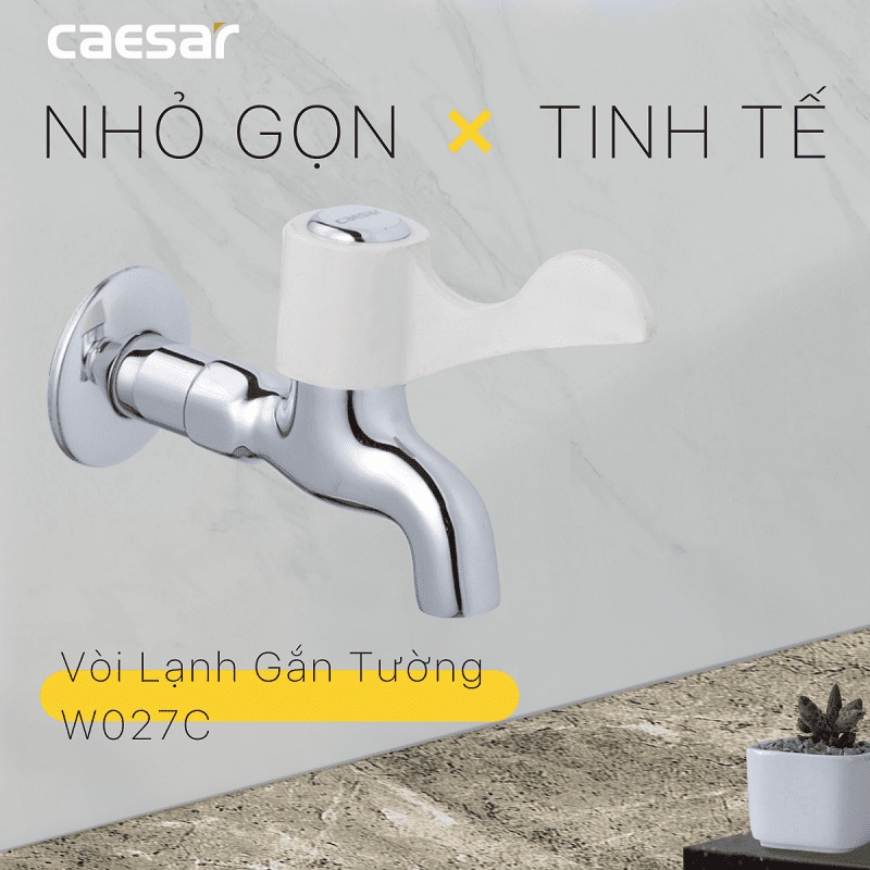 Vòi nước lạnh gắn tường Caesar W027C - 13