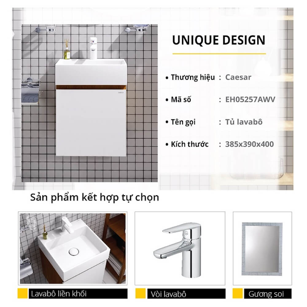 Tủ lavabo Caesar EH05257AWV - 10