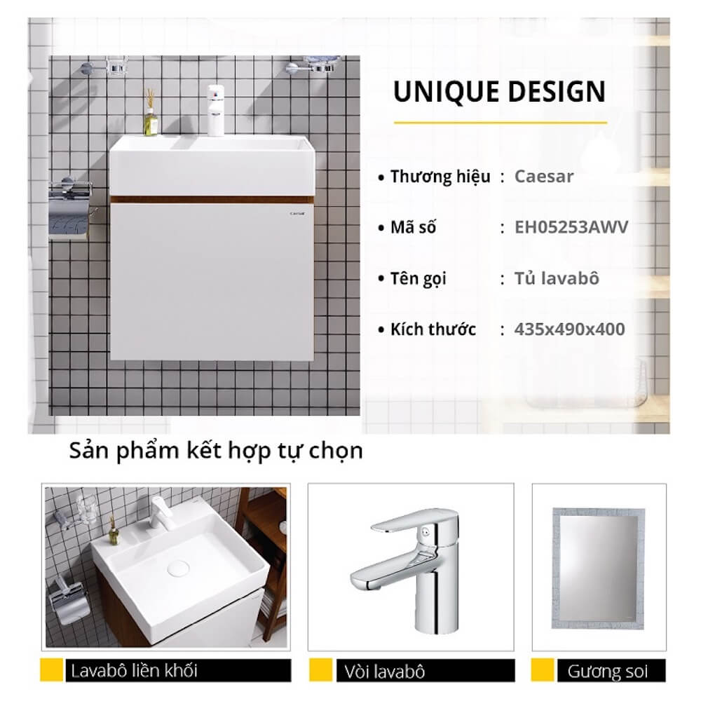 Tủ lavabo Caesar EH05253AWV - 10