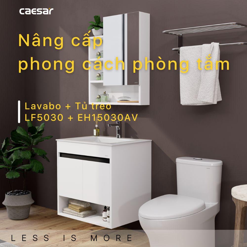 Bộ tủ lavabo Caesar LF5030+EH15030AV - 10
