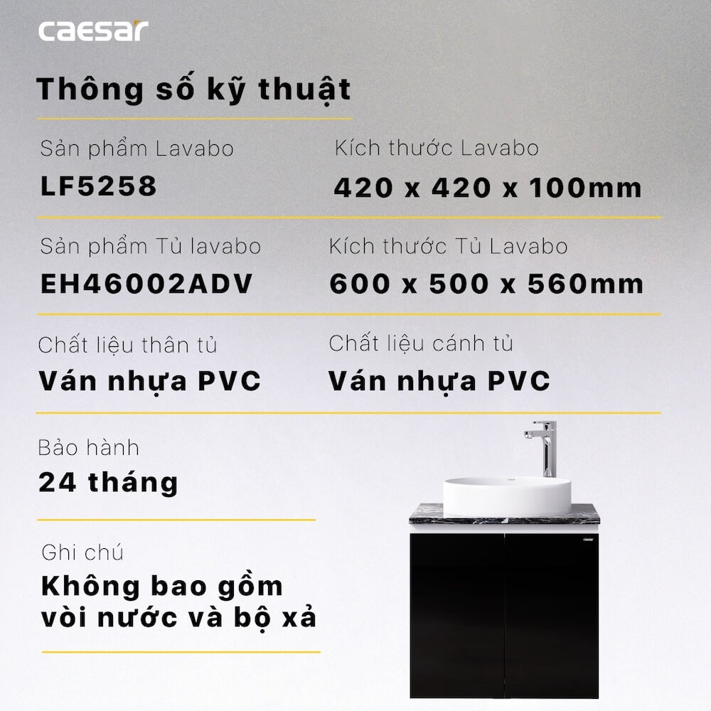 Tủ lavabo Caesar EH46002ADV - 12