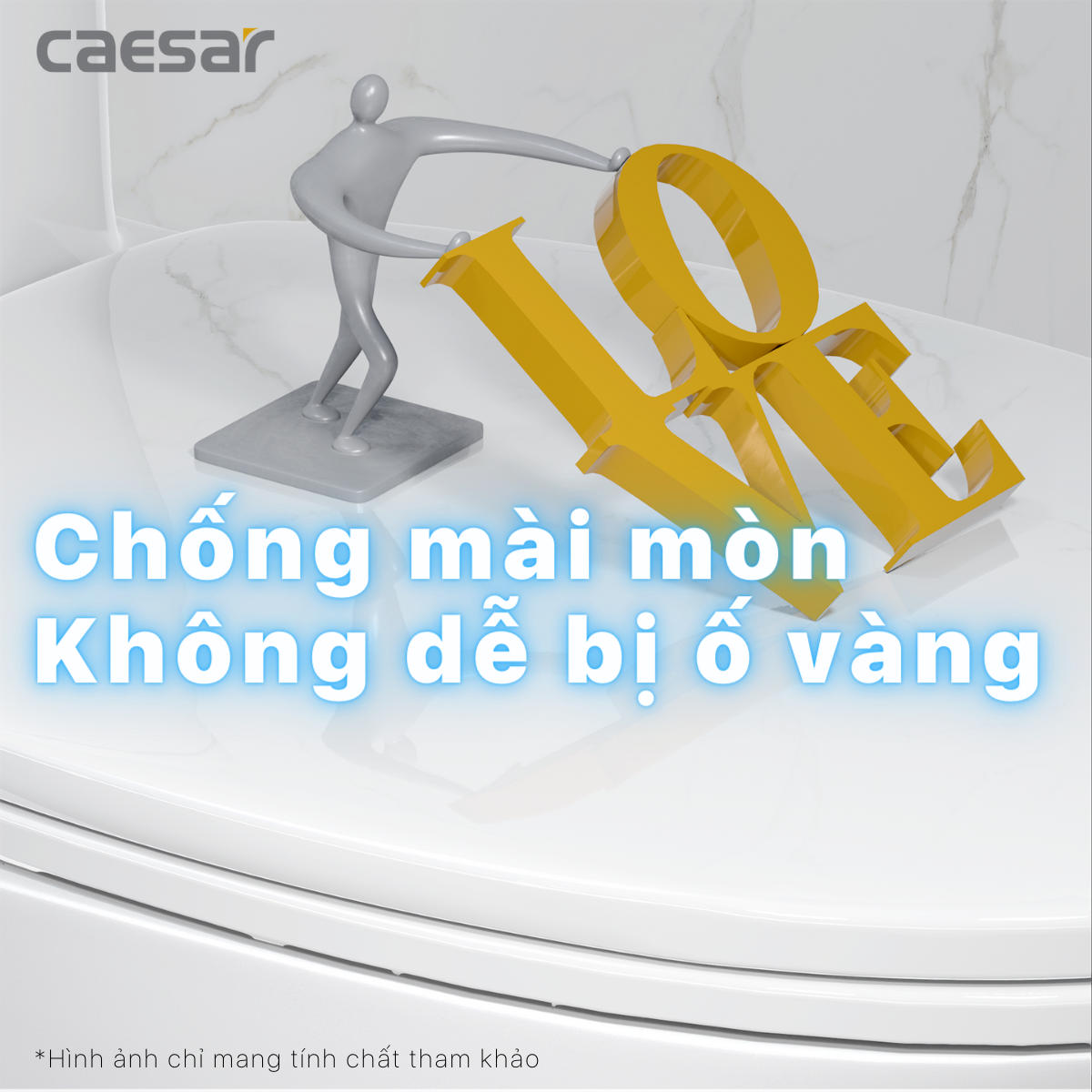Nắp bồn cầu đóng êm Caesar M260 - 12