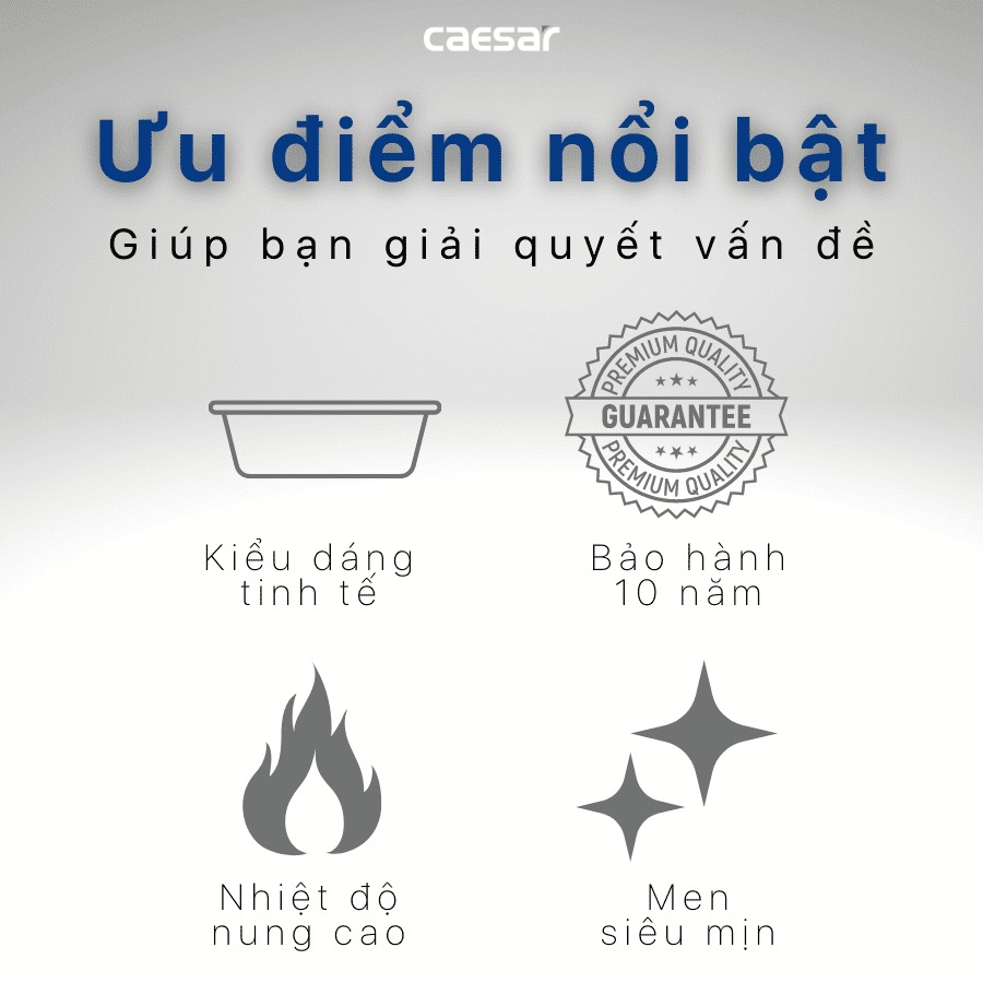 Chậu lavabo đặt bàn Caesar LF5260 - 10