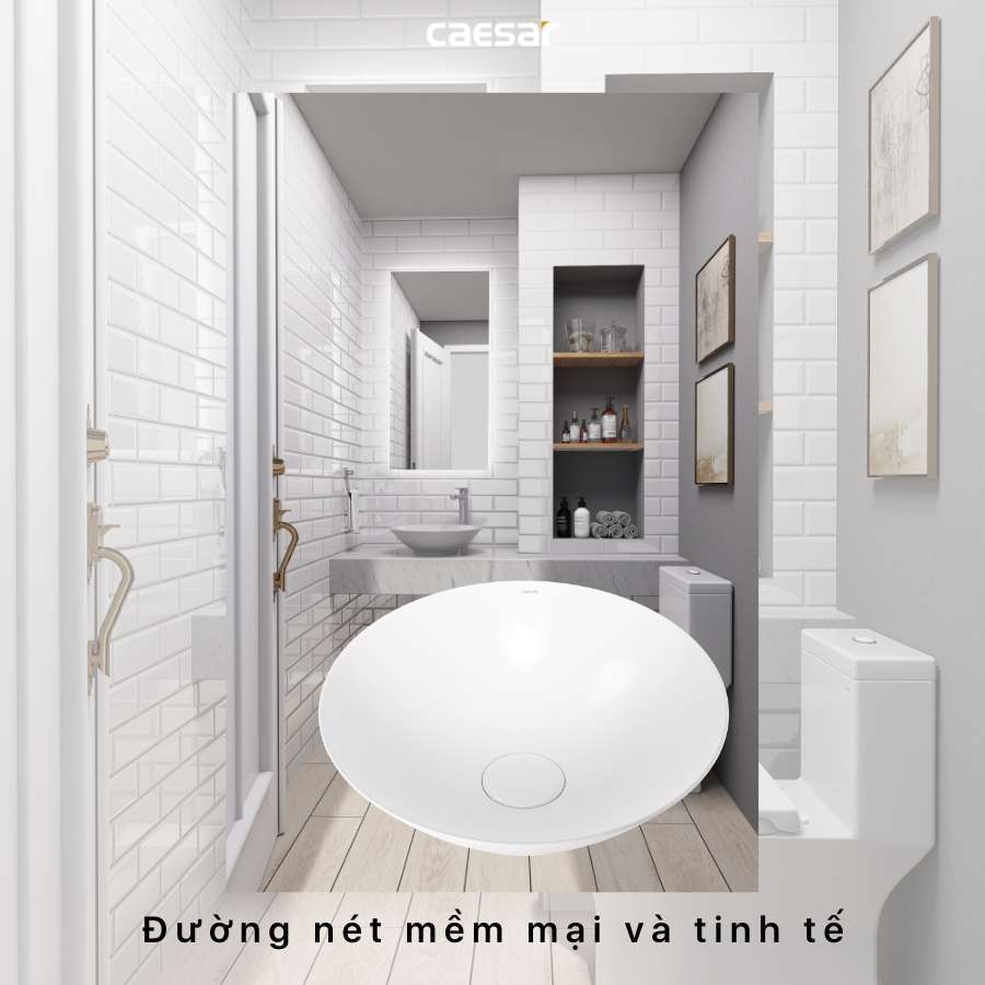 Chậu lavabo đặt bàn Caesar L5221 - 9