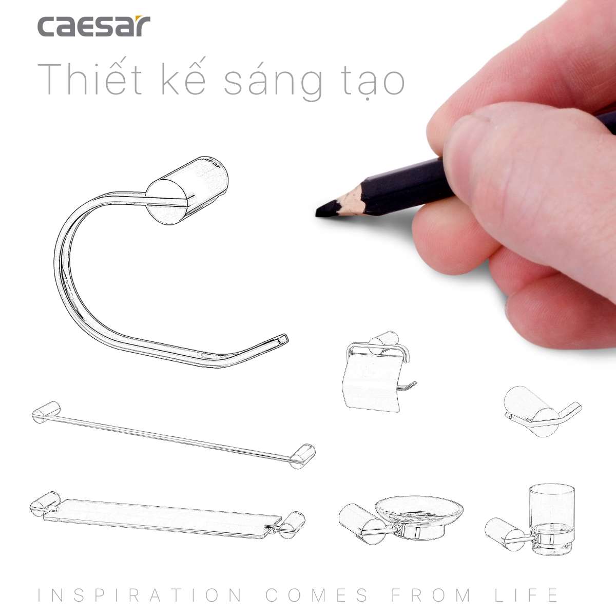 Vòng treo khăn Caesar Q8305 - 5
