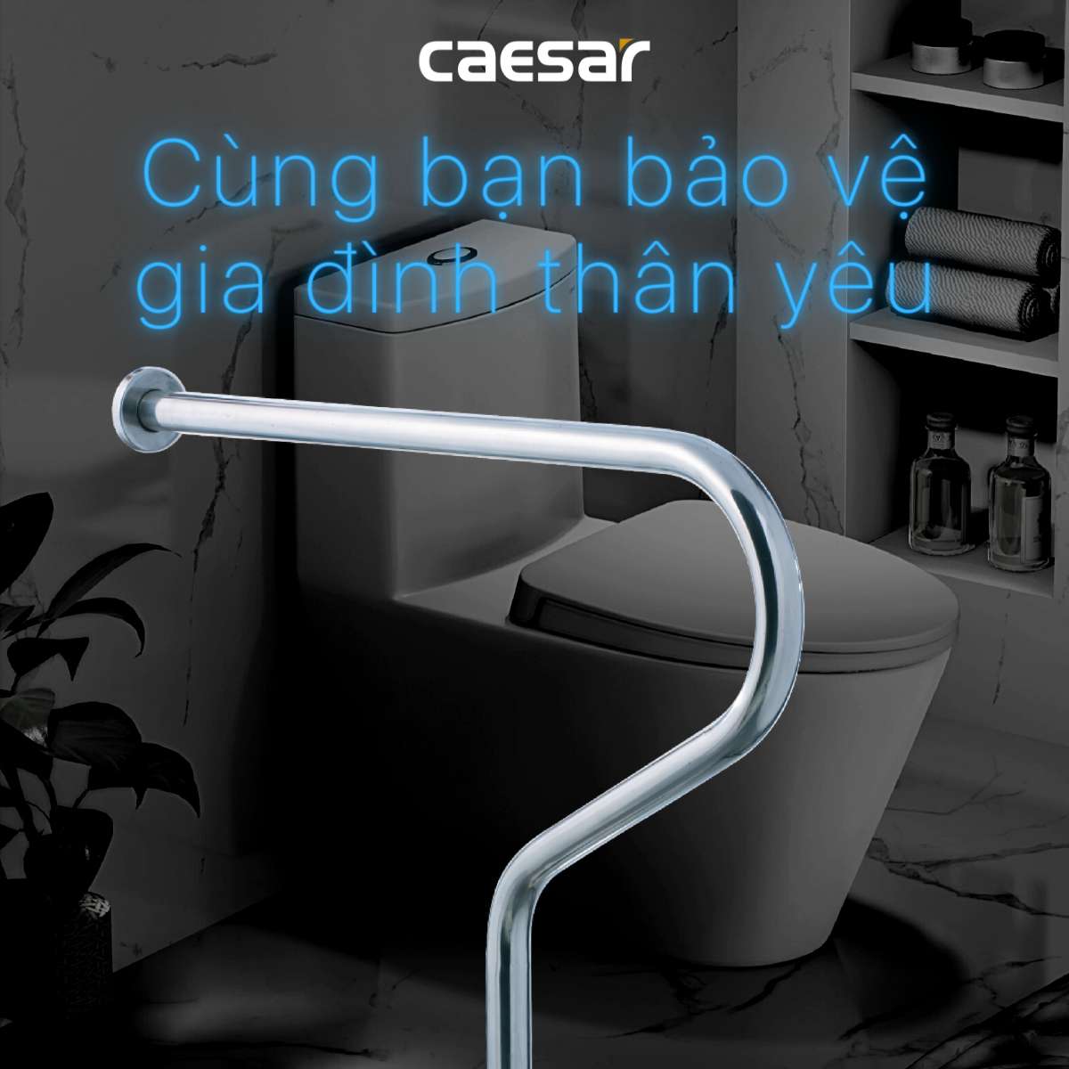 Thanh tay vịn inox Caesar GB104V - 5