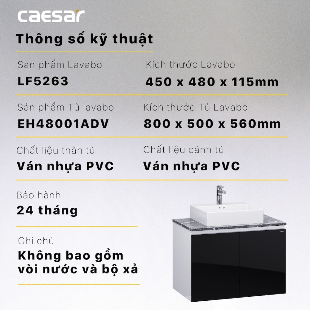 Tủ lavabo Caesar EH48001ADV - 12
