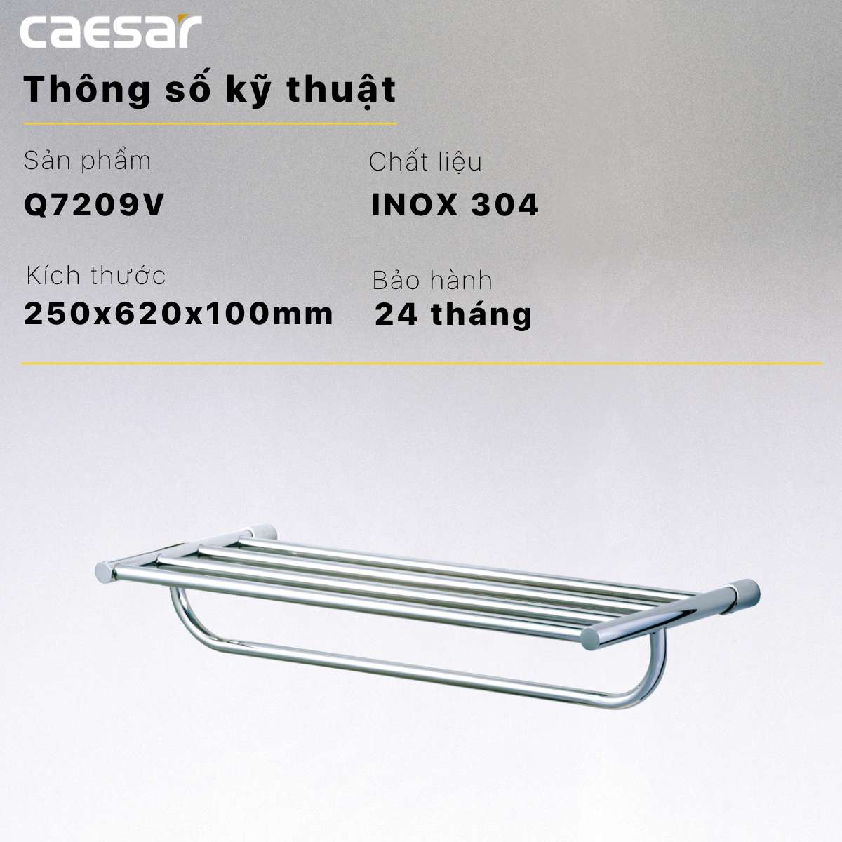 Thanh treo khăn Caesar Q7209V - 8